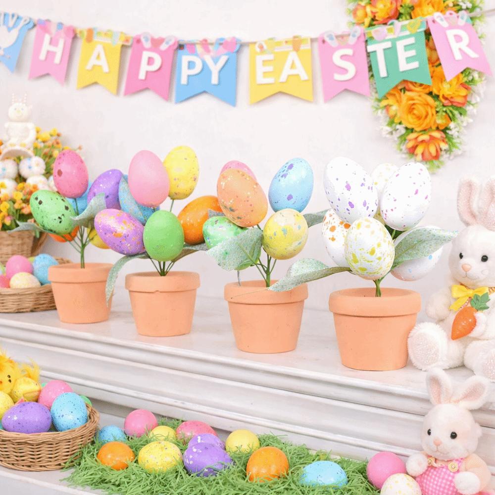 Easter Day Easter Tabletop Ornament Foam Egg Easter Desktop Ornaments  Home Decoration