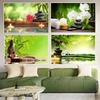 ZEN Poster Stone Bamboo Water Drops Green Leaf Still Life Meditation Wall Art Picture Canvas HD Print Buddha Home Decor Painting