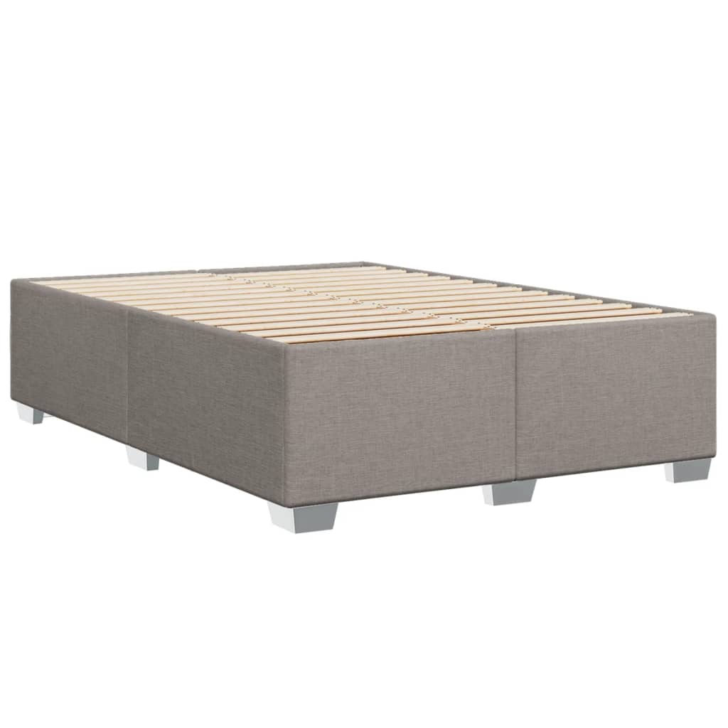 Box Spring Bed with Mattress Taupe 140 x 200 cm Fabric