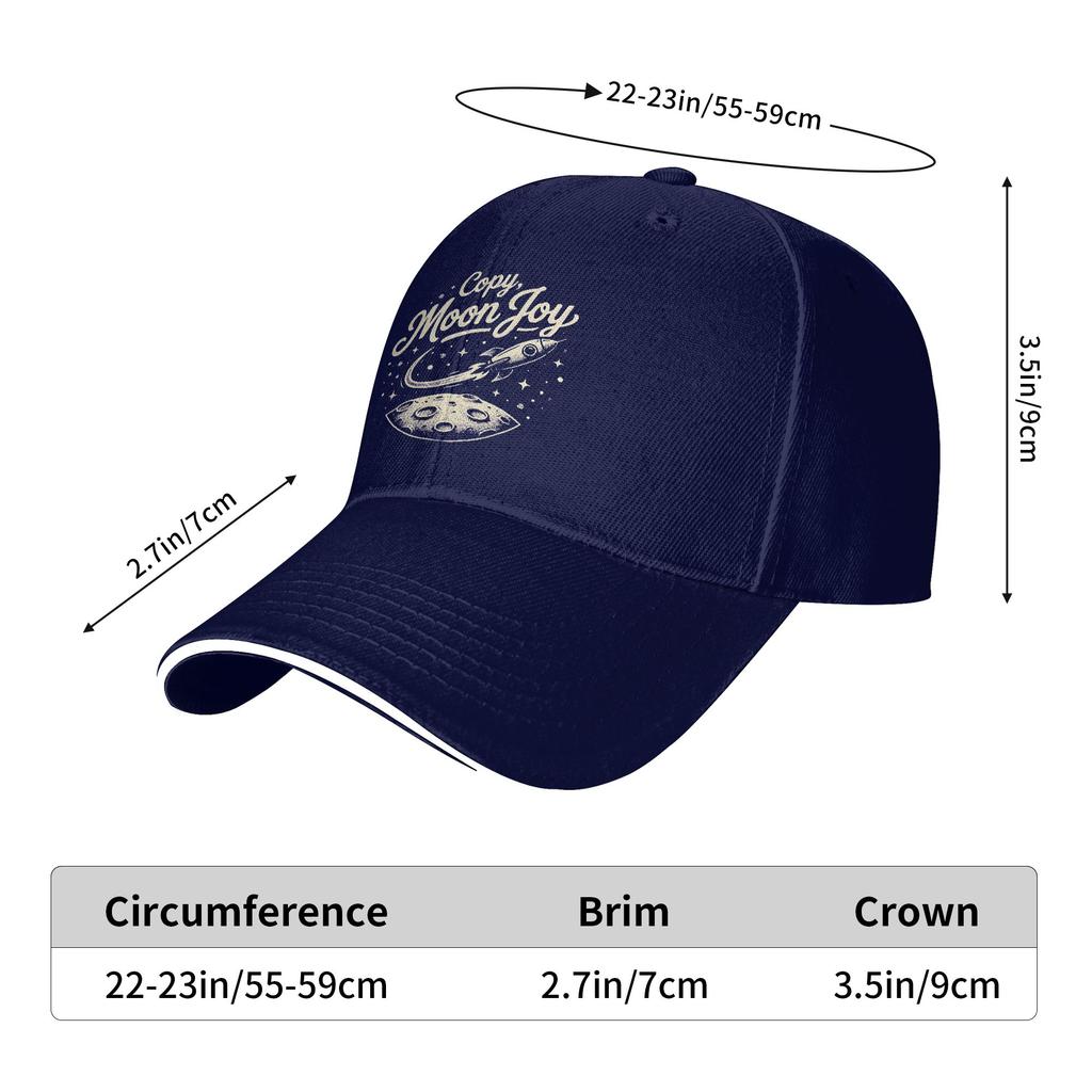 Summer Copy Moon Joy Baseball Cap  Kpop Rock Y2k Cute Print Sun Trucker Hat Women Men Adjustable Snapback Cap