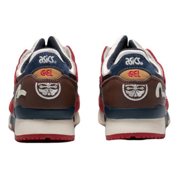 Evisu X Asics Gel-Lyte 3 Leather Sports Casual Low-Top Lifestyle Shoes Unisex Sneaker Red-Brown 1203A301-501