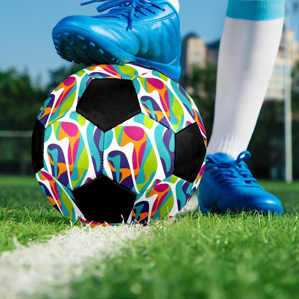 1 pezzo Calcio Sportivo all'Aperto Colorato Astratto, Taglia 5, Sensazione Confortevole e Durevole, Regalo yy26060428