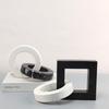 Black and White Marble Circular Knot Statue, Desktop Decoration, Creative Rope Knot Sculpture, Home Decoration Ornaments