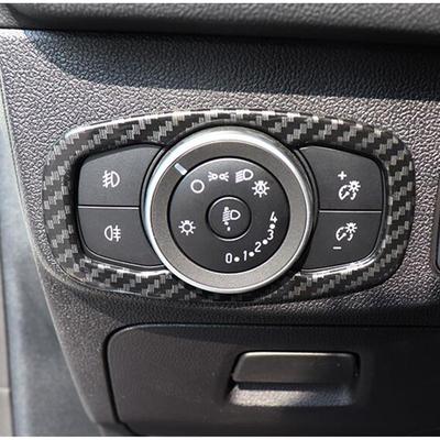 For Ford Focus   - For Fiesta MK8 2017 2018  Auto Headlight Head Lamp Switch Frame Cover Trims Car Accessories