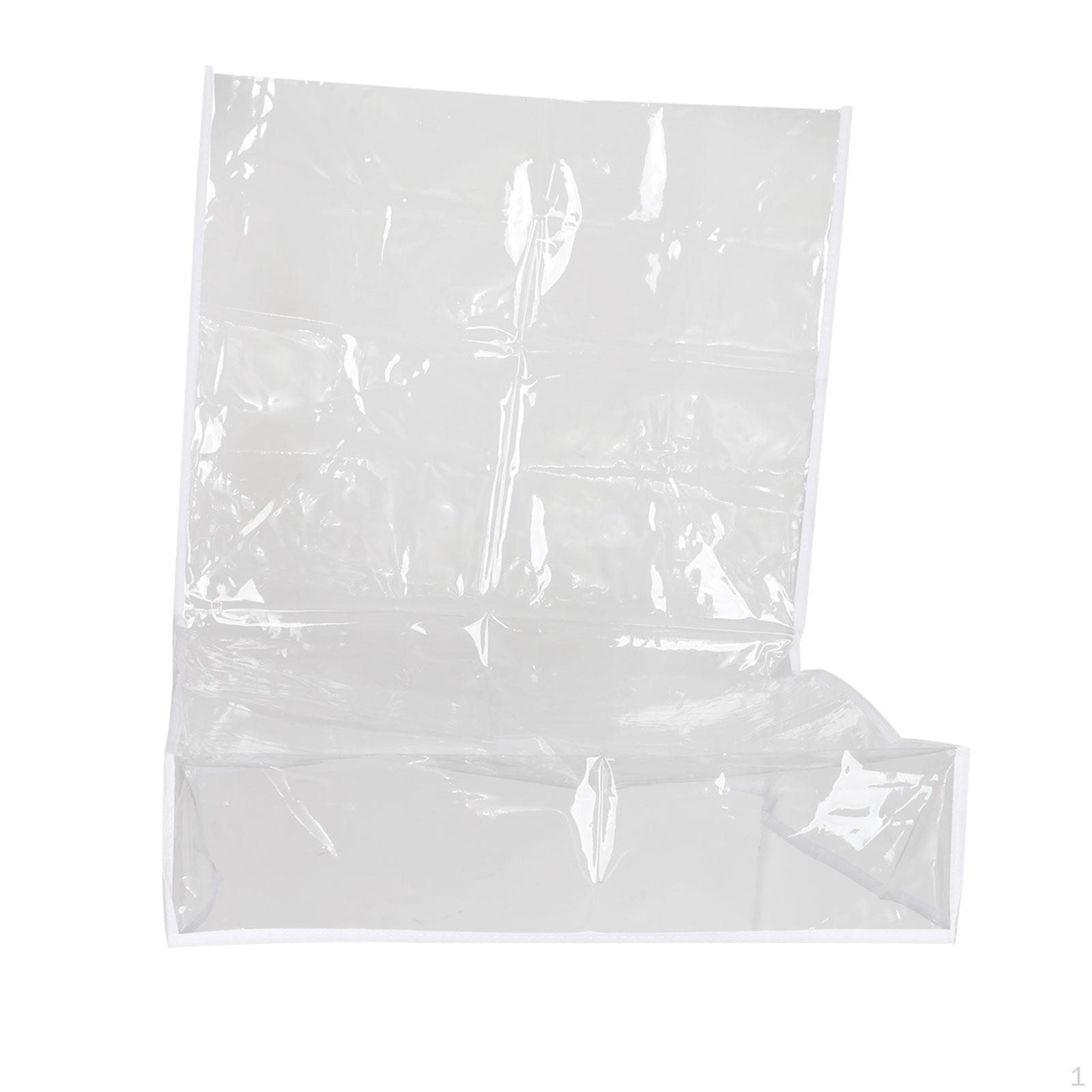 Прозрачный чехол для обеденного стула из ПВХ, чехол для кухни, защита от шерсти домашних животных, прозрачный, утолщенный, полное покрытие 58x53x45cm