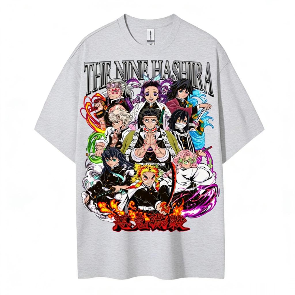 Demon Slayer Hashira T Shirt Men Women Anime Graphic Tee Cotton Short Sleeve Casual Tops Summer 2026 Kimetsu No Yaiba Streetwear
