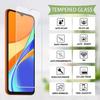 Coque Silicone - E.F.CONNECTION - pour Xiaomi Redmi 9C - Silicone Noir - 2 Verres Trempés - 2 Protections Caméra