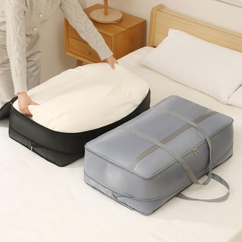 Large Capacity Vacuum Compression Storage Bag for Quilt Blankets and Clothing with Sturdy Handle Ideal for Home Organization Moving Packing and Travel