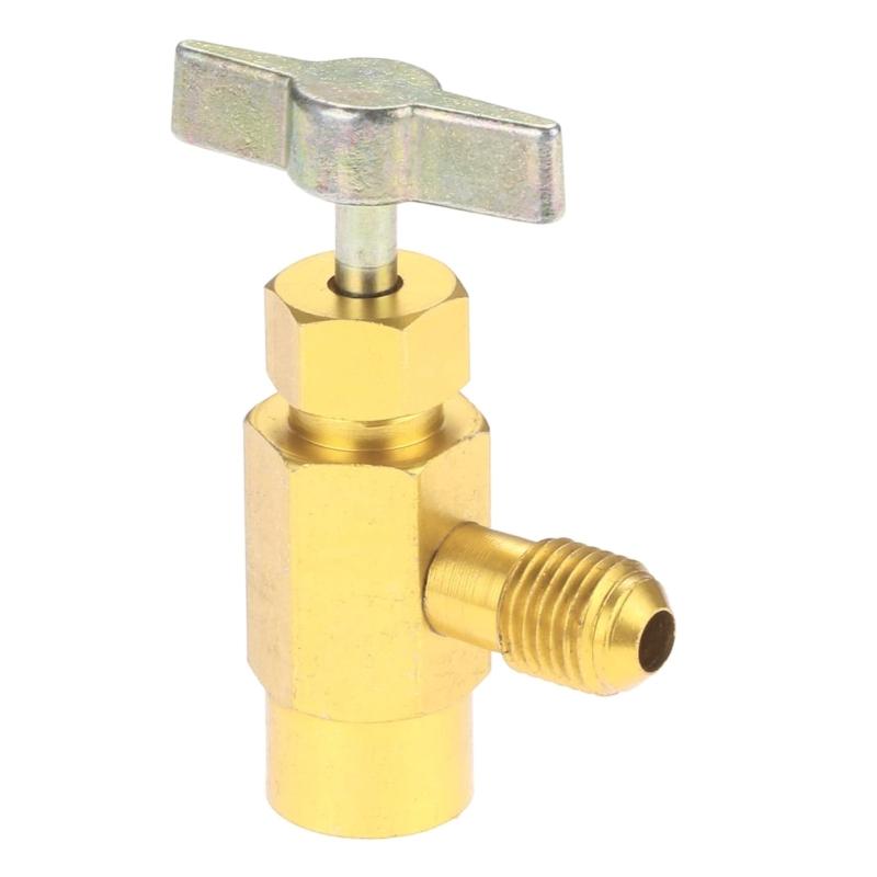 

Puncture Style R134a Can Tap Dispenser 1/2In Female 1/4SAE Male R134A for Valve Tool Bottle Opener Adapter Durable 1