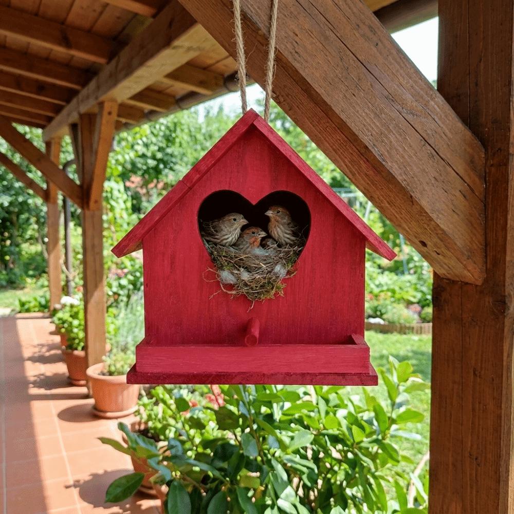Hanging Bird Nest Box Handmade Parrot Nest House Parrot Breeding Box Garden Decoration