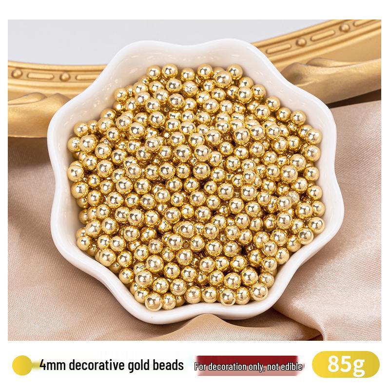 Quick Cake Decor: Gold Sugar Pearls & Lustre Dust with Birthday Theme Insert Cards