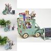 Beautifully Detailed 3d Mother's Day Card For Mum With Flower Van Theme