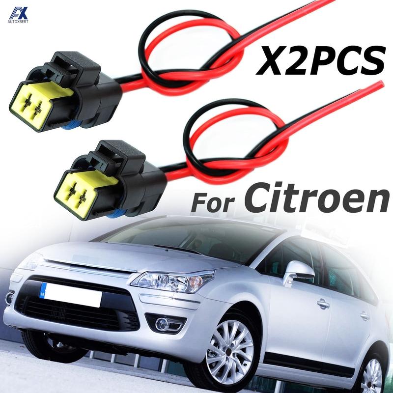 2x For Citroen Berlingo CCrosser C-Elysee C2 C3 C5 C6 C4 Aircross Picasso Engine Coolant Water Temperature Sensor Connector Plug