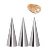 8pcs Stainless Steel Baking Cones Diy Cream Horn Moulds