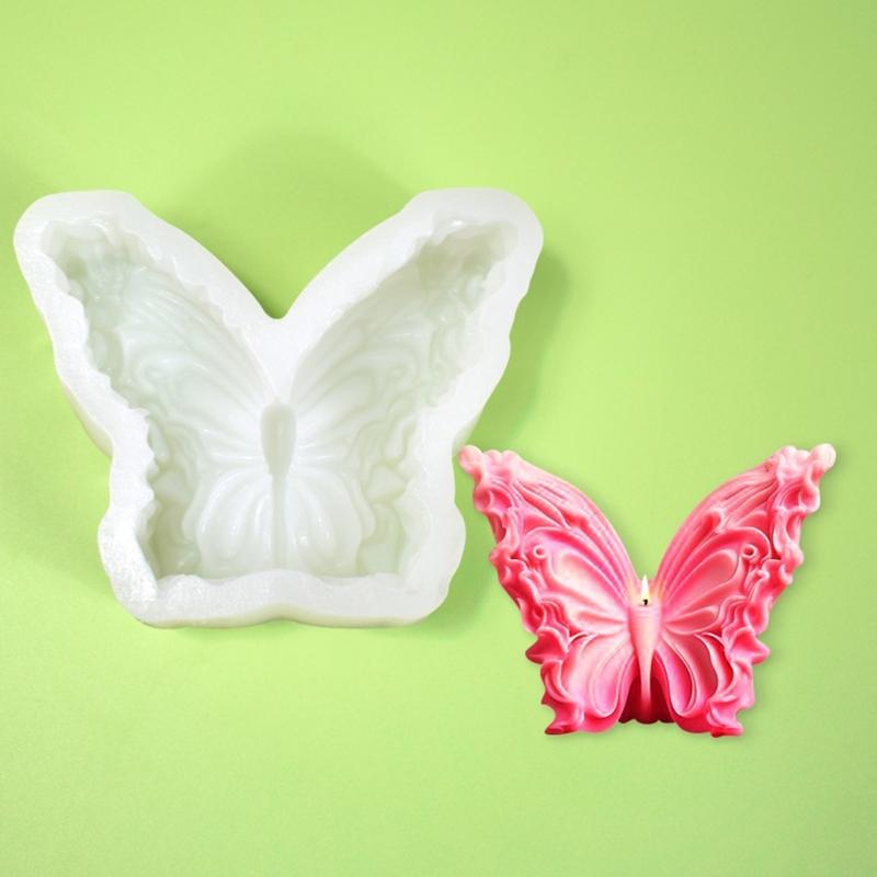 3D Schmetterlingsform Silikon Kerzenformen Epoxidharz Silikonformen für Kerzen Seife Fondant Schokolade Kuchen Süßigkeiten Backen