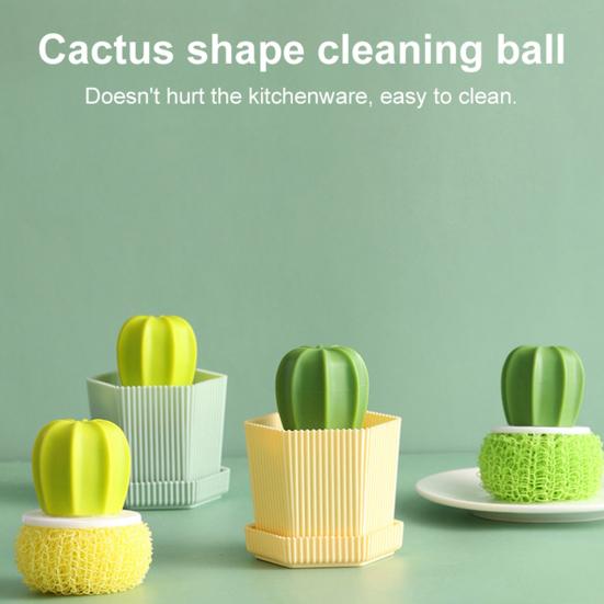 

Scourer Durable Easy to Use Plastic Ergonomic Anti-cracking Dish Brush for Home