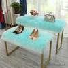 In-Stock White Faux Wool Plush Carpet Display Pad - Decorative Blanket & Desktop Feature