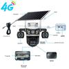 V380 Solar-Powered 4G Outdoor Camera with Night Vision and Waterproof Three-Screen Display