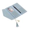 Women's Pu Leather Card Holder Purse Elegant Clutch Wallet Blue