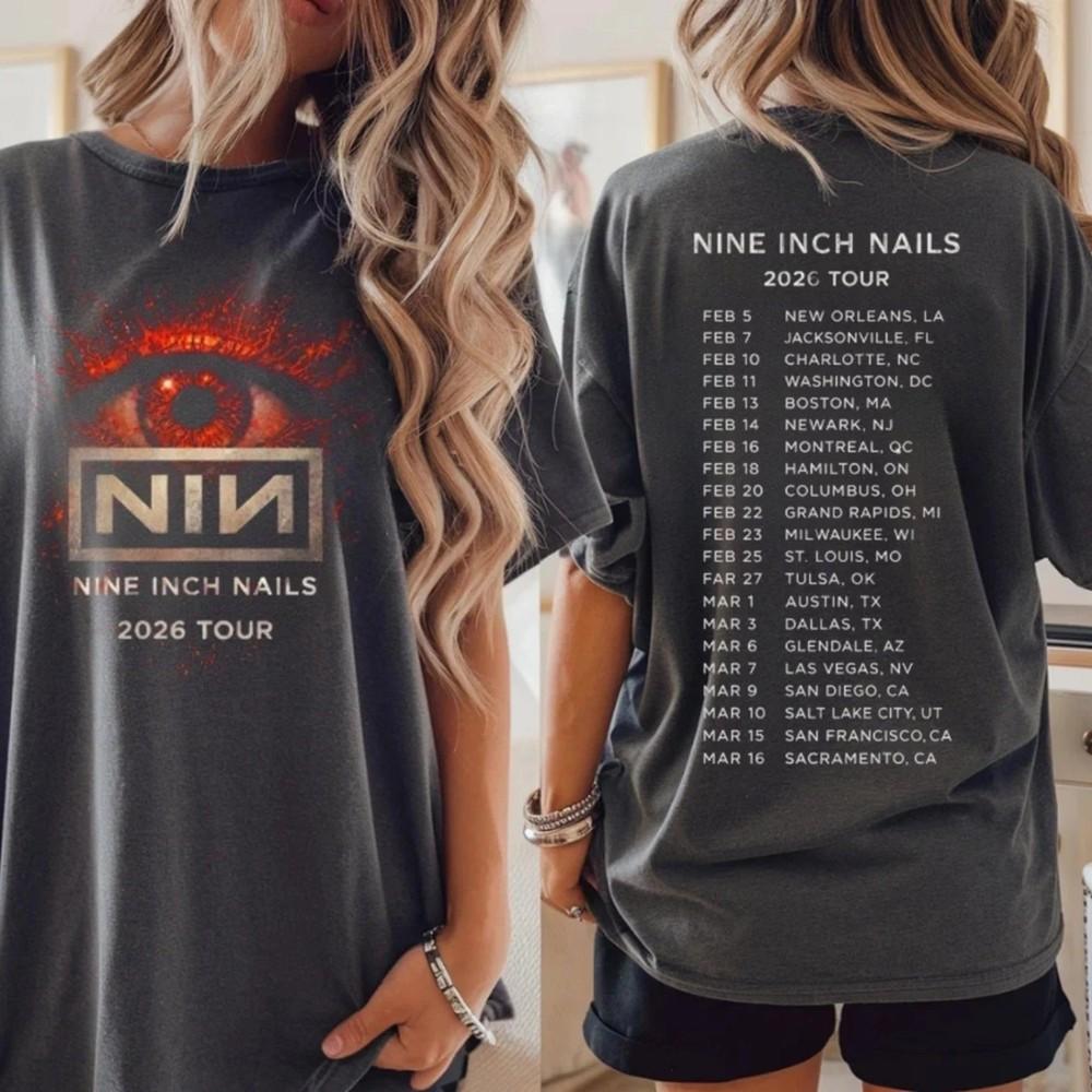Nine Inch Nails 2026 Tour Rock Band TShirt Unisex T-Shirt L