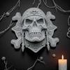 Pirátská kostra Nástěnná dekorace Halloween Plastová lidská hlava Řemeslo pro garáže Obývací pokoje Ložnice Kanceláře Dekor