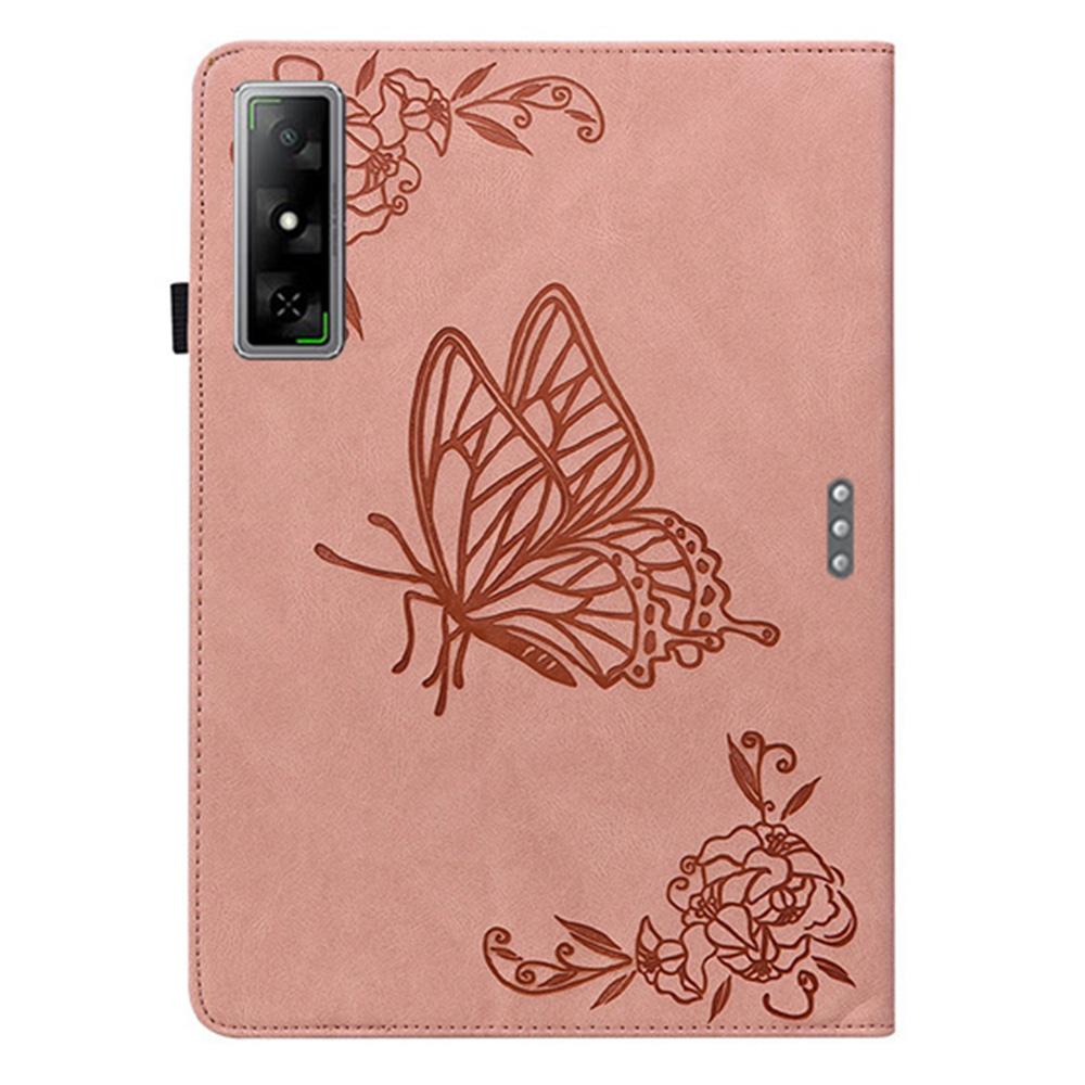 Pro pouzdro Infinix Xpad GT Pouzdro s potiskem motýlů a květin Kožený kryt na tablet z PU s přihrádkami na karty