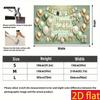 2D Sage Green Gold Happy Birthday Backdrop Banner, 8x6ft Party Background
