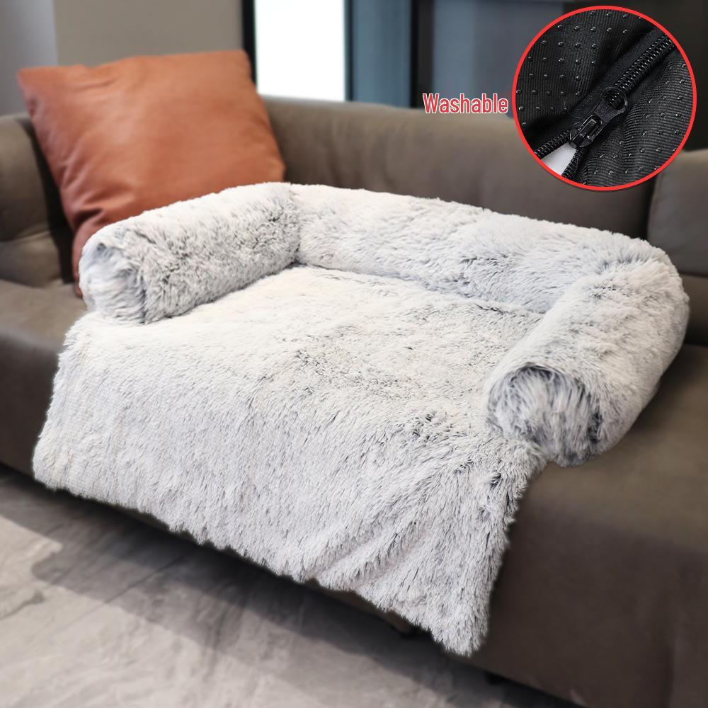 Popular Plush Dog Bed with Blanket - Cozy Pet Nest and Dog Sofa