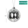Reflective Glass Disco Ball - Silver Hanging Spherical Party Decor Mirror Ball
