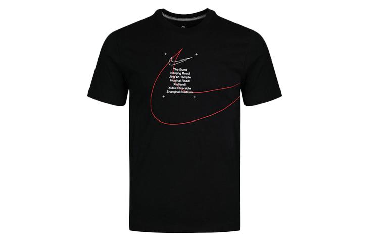 

Nike T Shirts Men s Black Crew Neck Moderate Straight Fit BV7074-010 S
