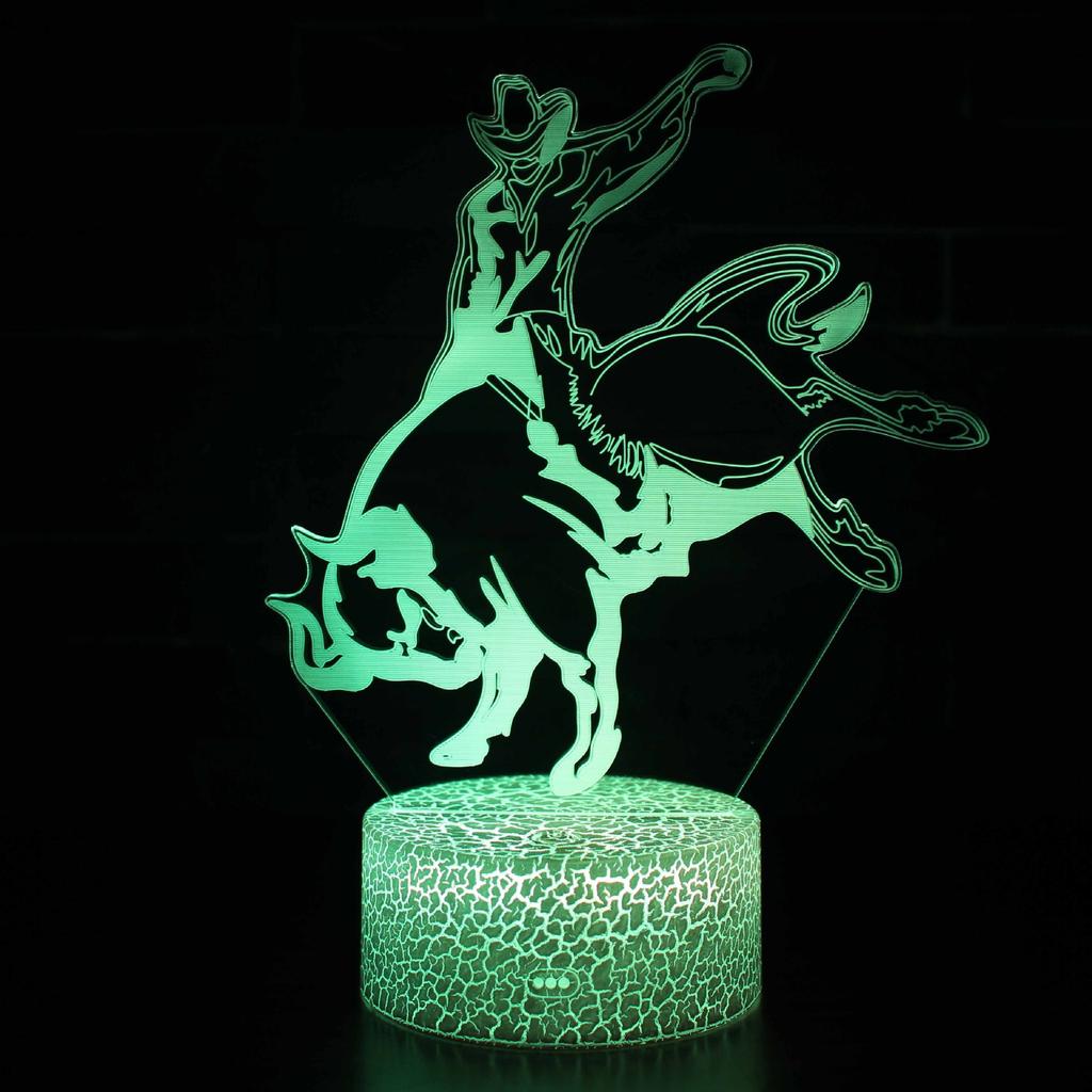 Sports Souvenir Table Lamp USB Taekwondo Bedroom Lighting Decoration Children's Gift Color Small Night Light Creative 3D LED Lig