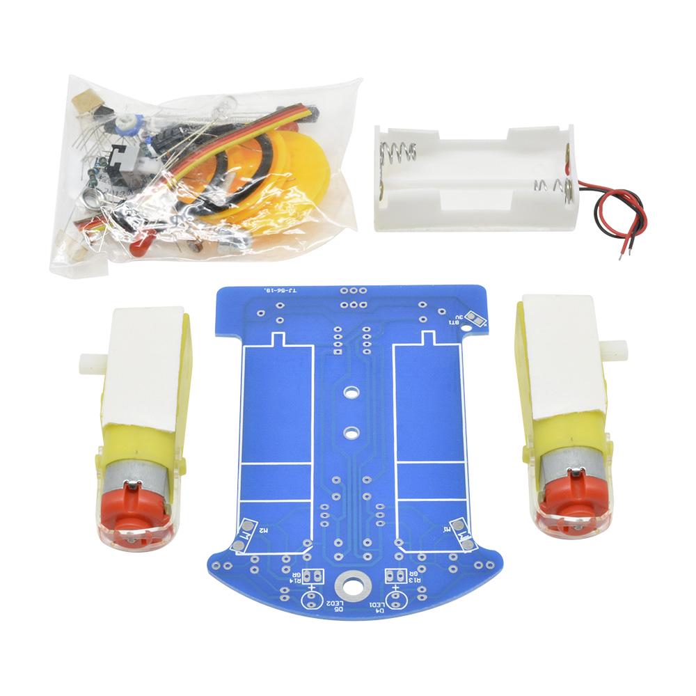 D2-1 DIY-Kit Intelligentes Linienverfolgungsauto-Set DC-Motor Elektronische Produktionsmontage Smart Car Patrol Automobilteile