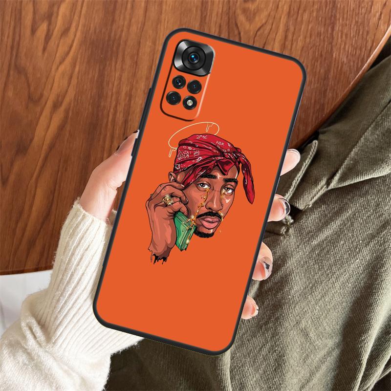 

Rapper 2pac Singer Tupac Case For Xiaomi Redmi Note 14 Pro 13 12 11 10 15 Pro Plus Redmi 15 C 13 10C 12C 14C 13C Cover Redmi Note 10 4G