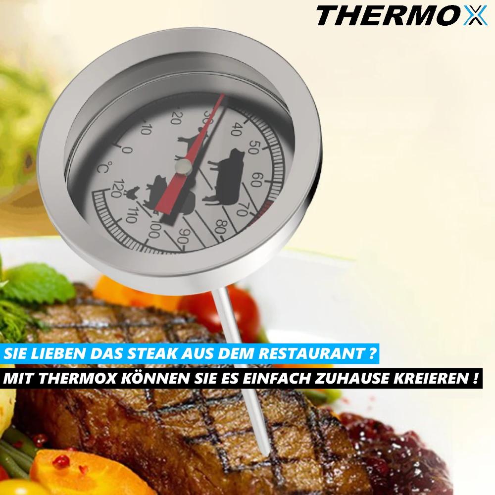 THERMOX Meat Thermometer Grill Steak Roast Oven Thermometer Stainless Steel