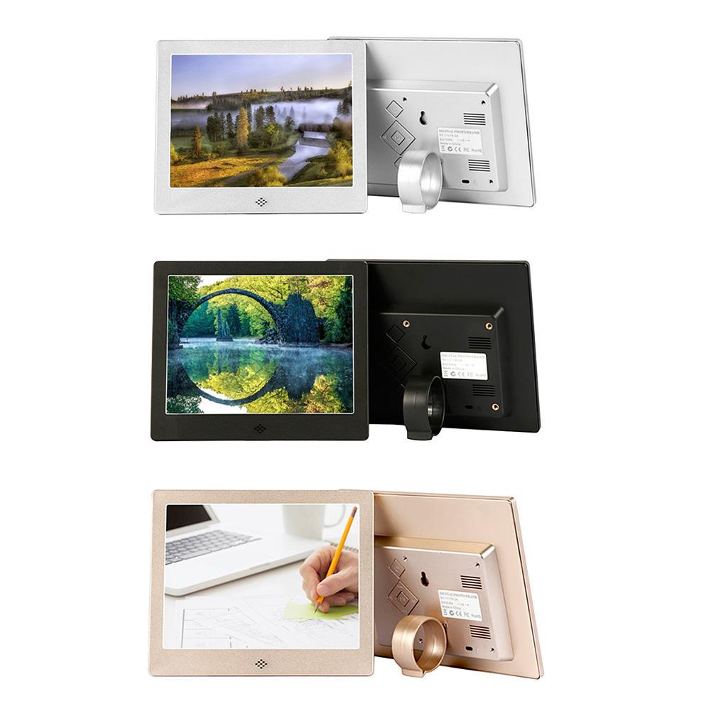 8 Inch Electronic Remote Control Metal Digital Photo Frame Music Player ...