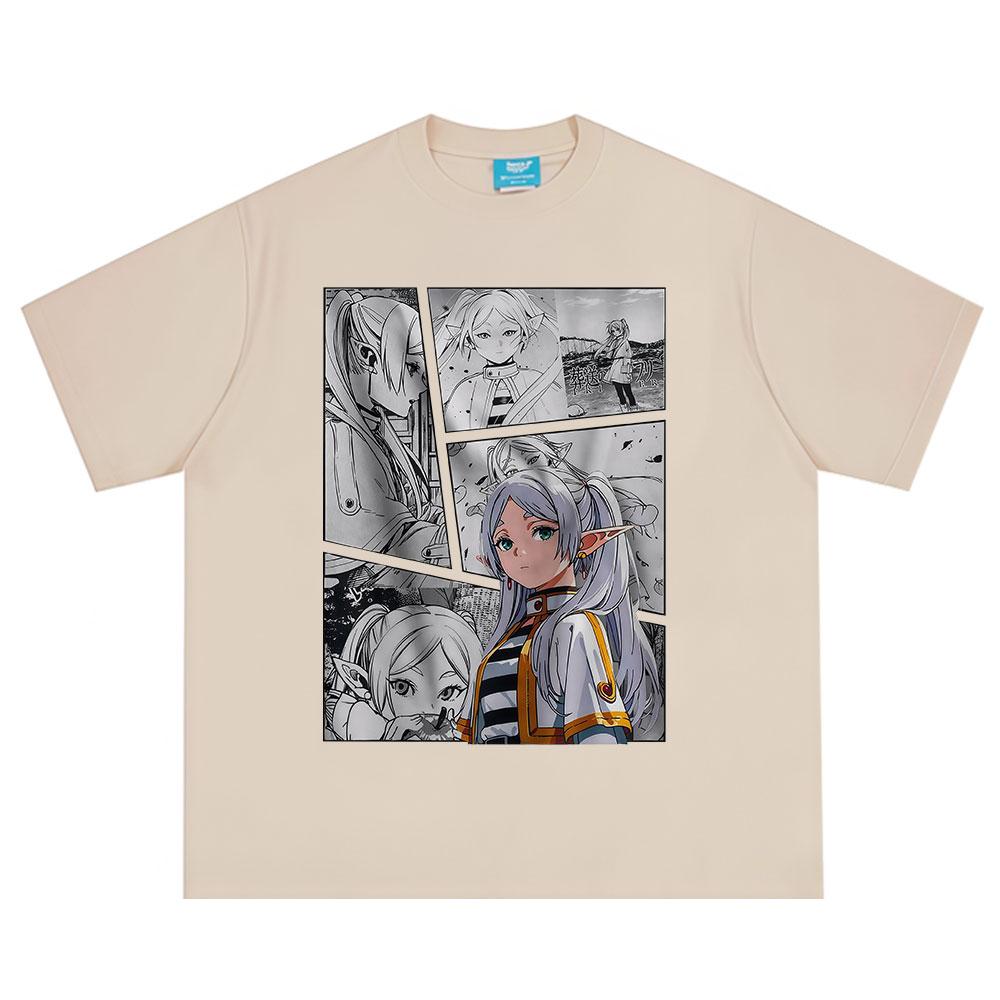 Anime Frieren Beyond Journeys End Frieren Graphic Tshirt Mens Womens Clothing Fashion Summer Short Sleeve Cotton Tshirts