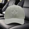 Masonic Logo Baseball Cap  Black Adjustable Unisex Visor Hat