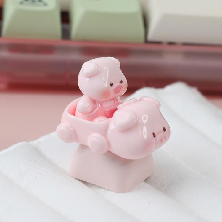Themed Resin Keycaps With Piggy Designs Perfect For Personalizing Mechanical Keyboards And Enhancing Typing Comfort