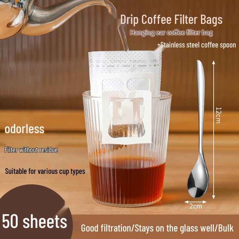 Portable Disposable Drip Coffee Filters - Hand Pour Drip-Style Filter Bags