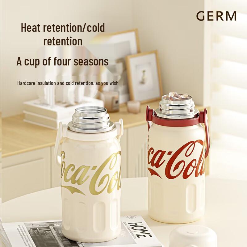 GEME Coca-Cola Stainless Steel Straw Thermos Bottle