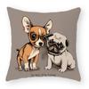 European and American Cartoon Dog Pillow Cover Peach Leather Velvet Print Pillow Cover Cushion Pillow Cover Car Sofa Waist