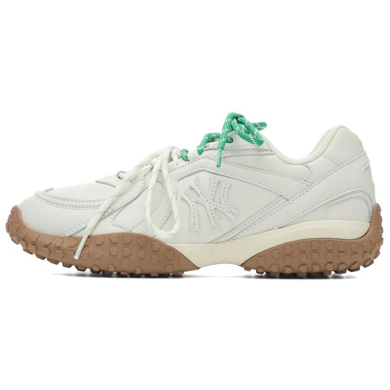 MLB Нью-Йорк Янкис Нескользящие Легкие Низкие Кеды для Скейтборда Унисекс Слоновая Кость Белый Кроссовки 3ASXT025N-50IVS 38