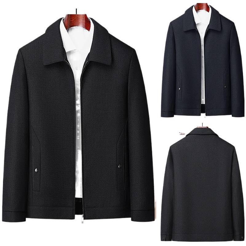 2025 Men's Autumn/Winter Thickened Outerwear Set for Middle-Aged and Elderly Dads and Grandpas
