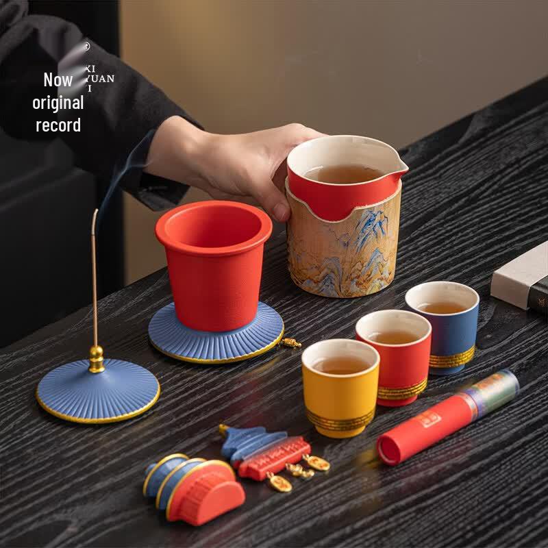 Xiyuanji Palace Rivers and Mountains 7-piece Kung Fu Tea Set