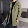 Hooded Cotton-padded Jacket Men's Mid-length Winter Cotton Overcoat Men's Knee-length Thick Down Jacket Plus-size Cotton-padded Jacket