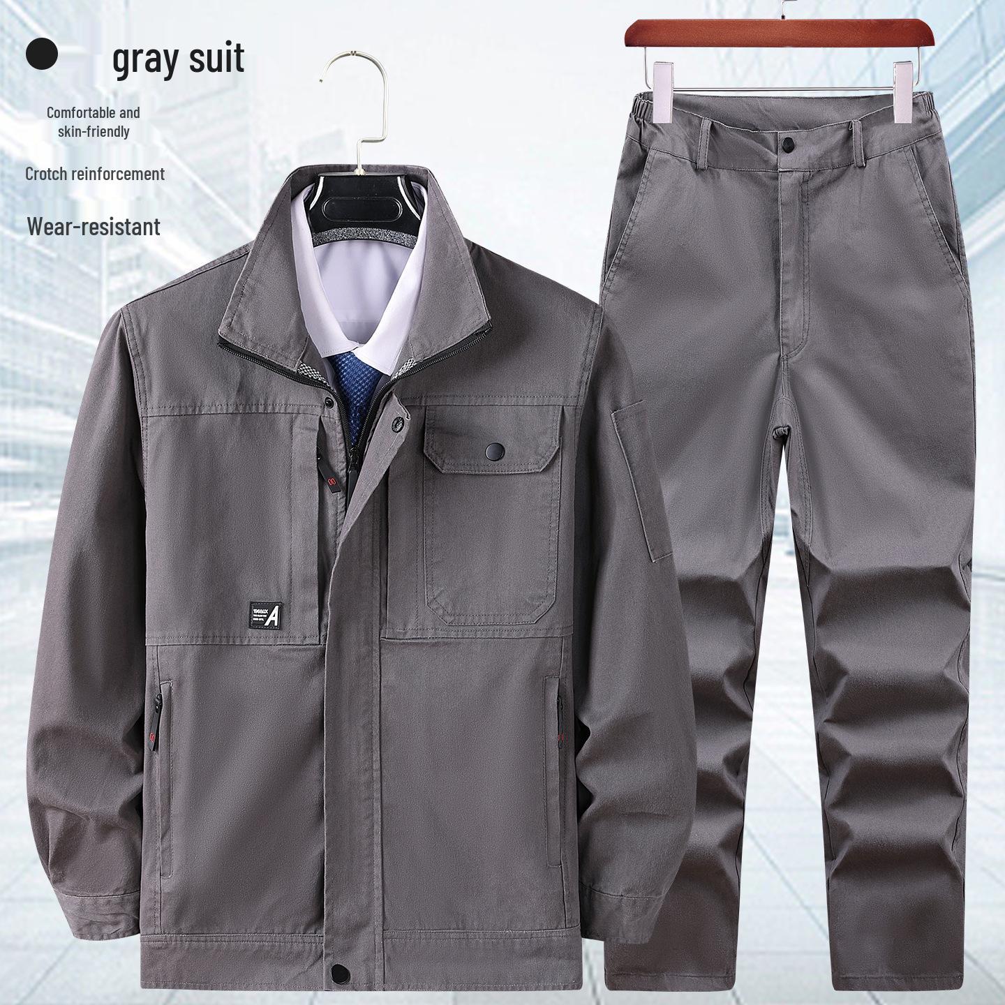 

Men s Durable Spring/Autumn Workwear Set - Dirt-Resistant, Pure Cotton for Construction & Auto Repair 190 (For 180-200 lbs)
