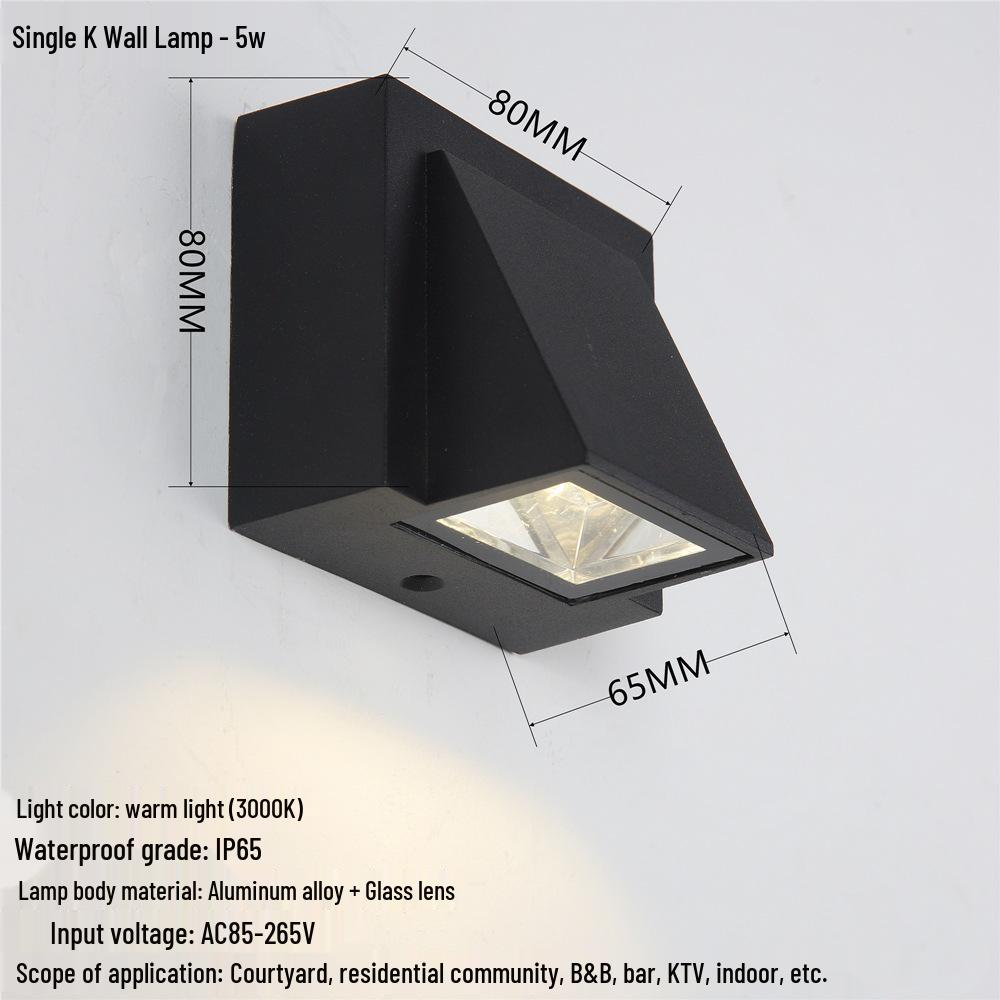 Creative Waterproof Wall Lamp for Living Rooms, Bedrooms, Hallways, and Staircases