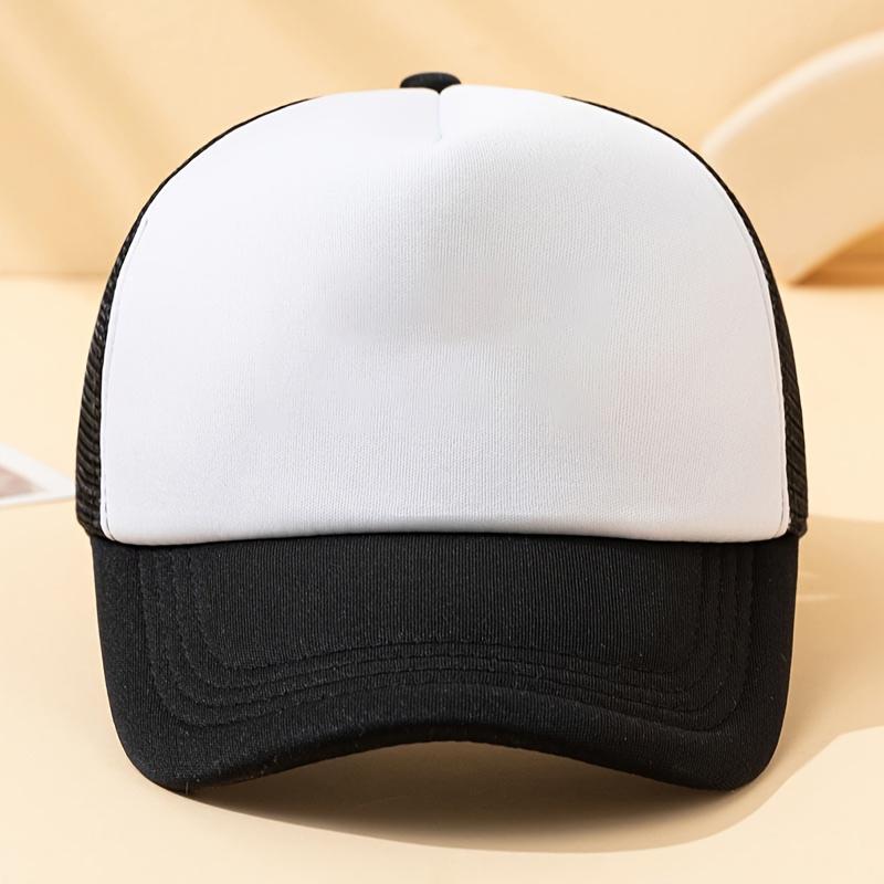 Solid Color Sponge Mesh Cap, Baseball Cap, Breathable for Spring and Summer, Outdoor Sun Protection Hat for Truck Drivers
