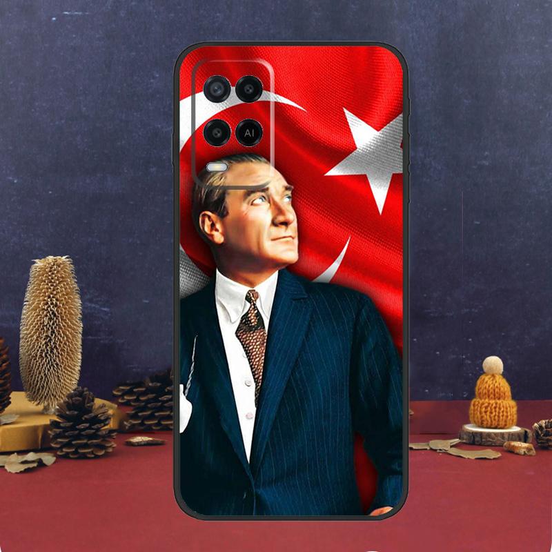 Turkey Mustafa Kemal Ataturk For OPPO A58 A78 A98 A15 A16 A17 A76 A96 A77 A52 A72 A5 A9 A79 A94 A74 A57S A53S A54S Case