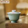 100ml Pure Hand-painted Lily Flower Gaiwan Vintage Tea Tureen Tea Bowl with Lid Kit Tea Maker Cover Bowl Tea Services Decoration